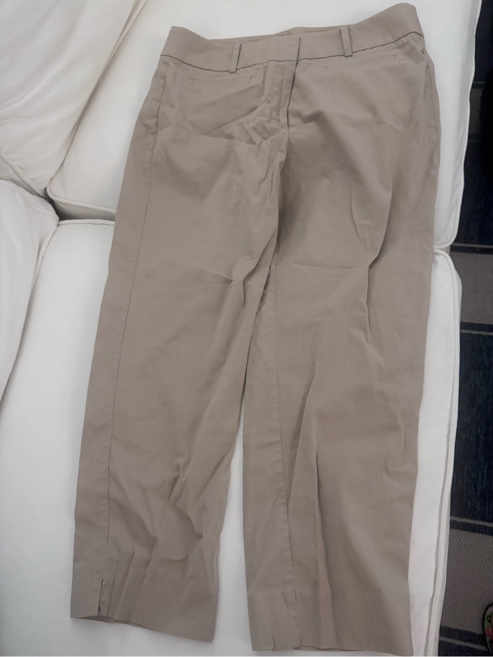 Ann Taylor Women's Ankle Cropped Chinos in Light Taupe